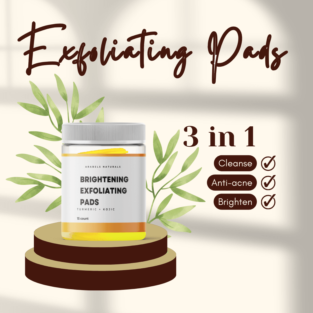 Turmeric Kojic Acid Exfoliating Cleansing Pads 15 Pack - Arabel's Naturals