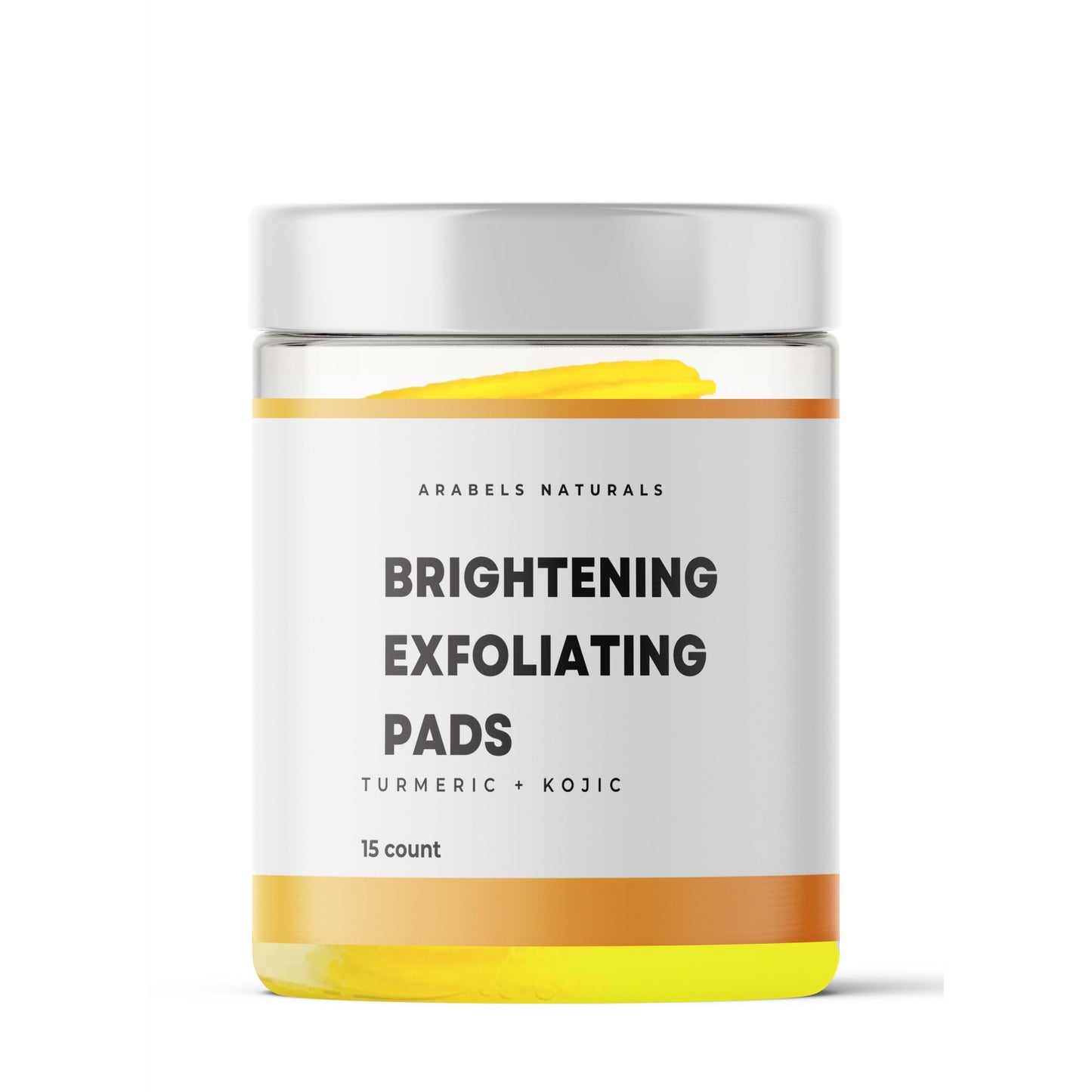 Turmeric Exfoliating Pads - Turmeric & Kojic Acid Brightening Pads - Arabel's Naturals 