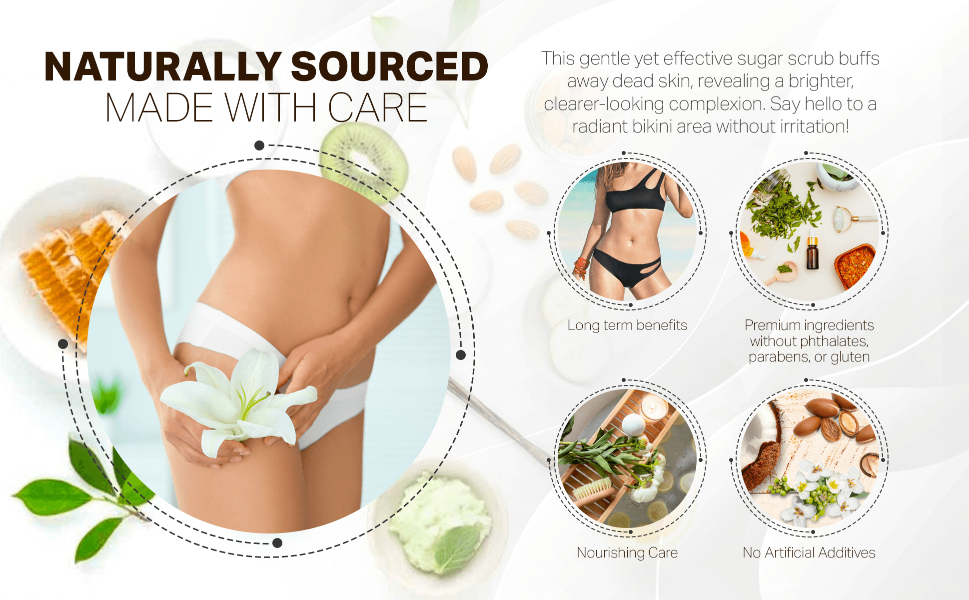 Brightening Bikini Scrub for Ingrown Hair - Arabel's Naturals