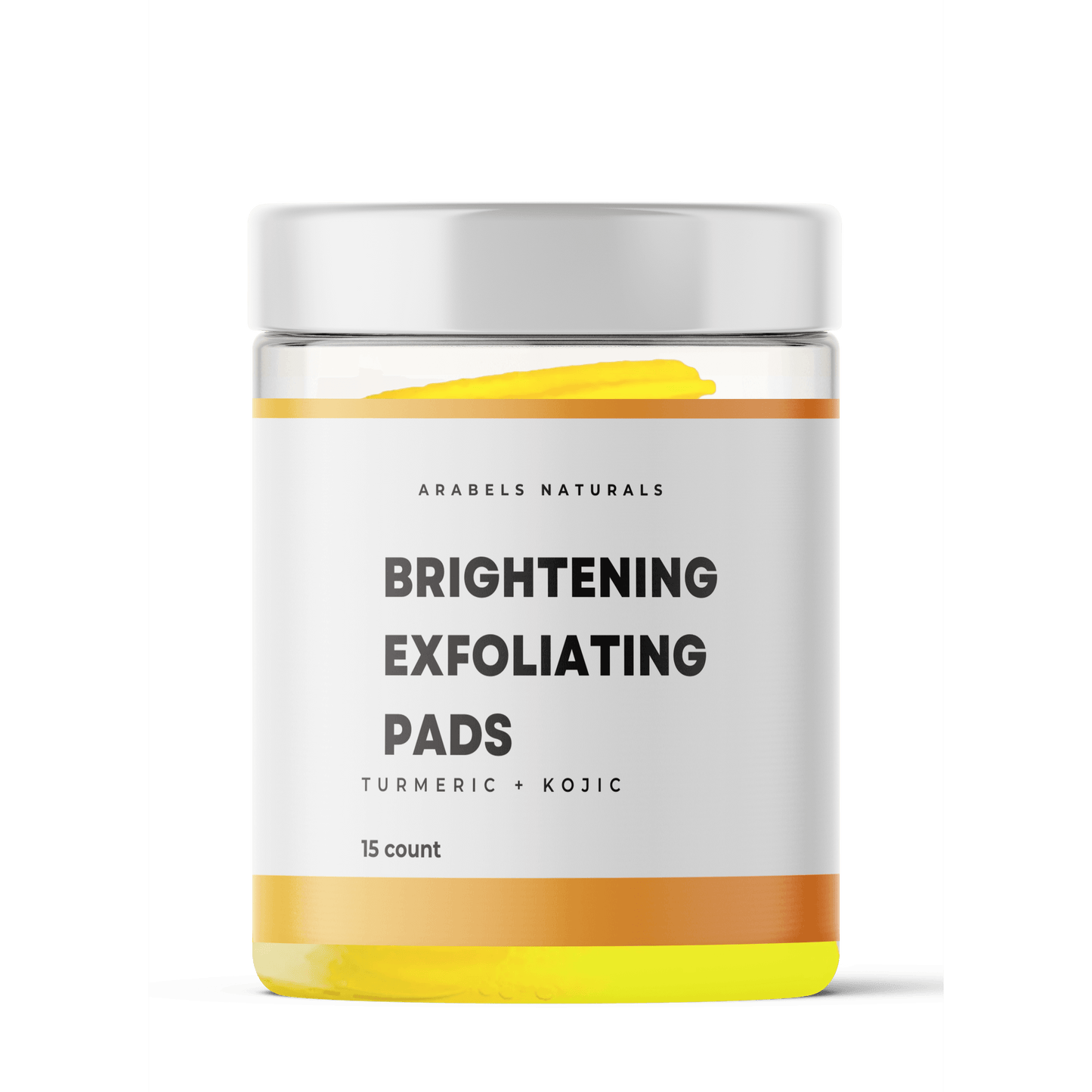 Turmeric Exfoliating Pads - Turmeric & Kojic Acid Brightening Pads - Arabel's Naturals