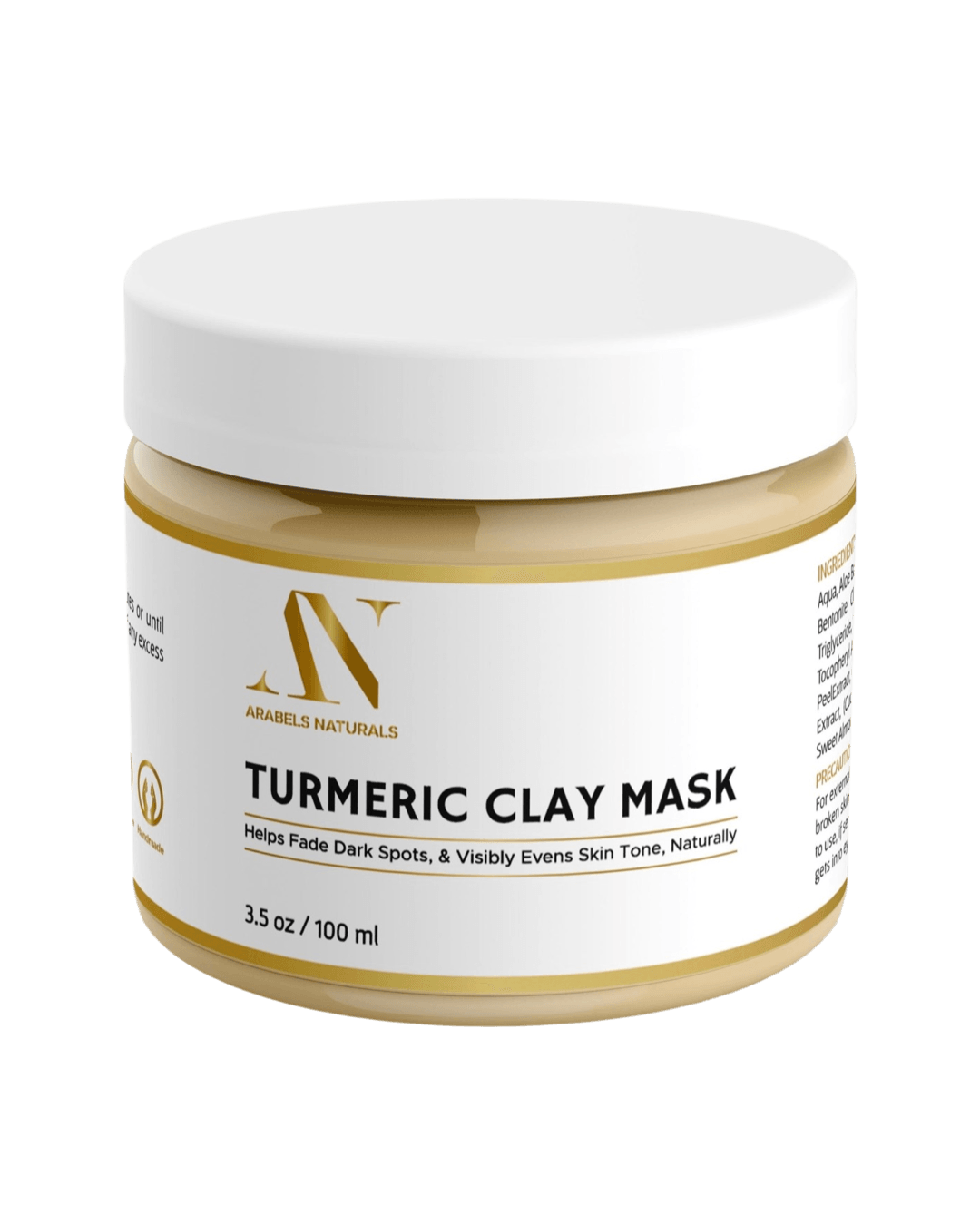øre Normal Forbedring Natural Turmeric Clay Face Mask for Acne Prone Skin, Brighten Skin Mas –  Arabel's Naturals