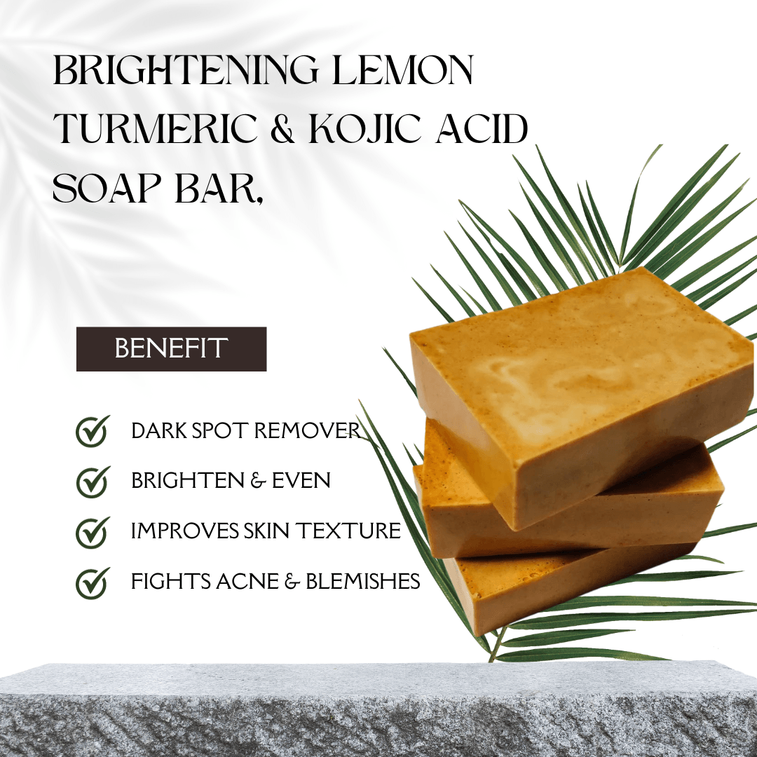 Brightening Lemon Turmeric & Kojic Acid Soap - Arabel's Naturals 