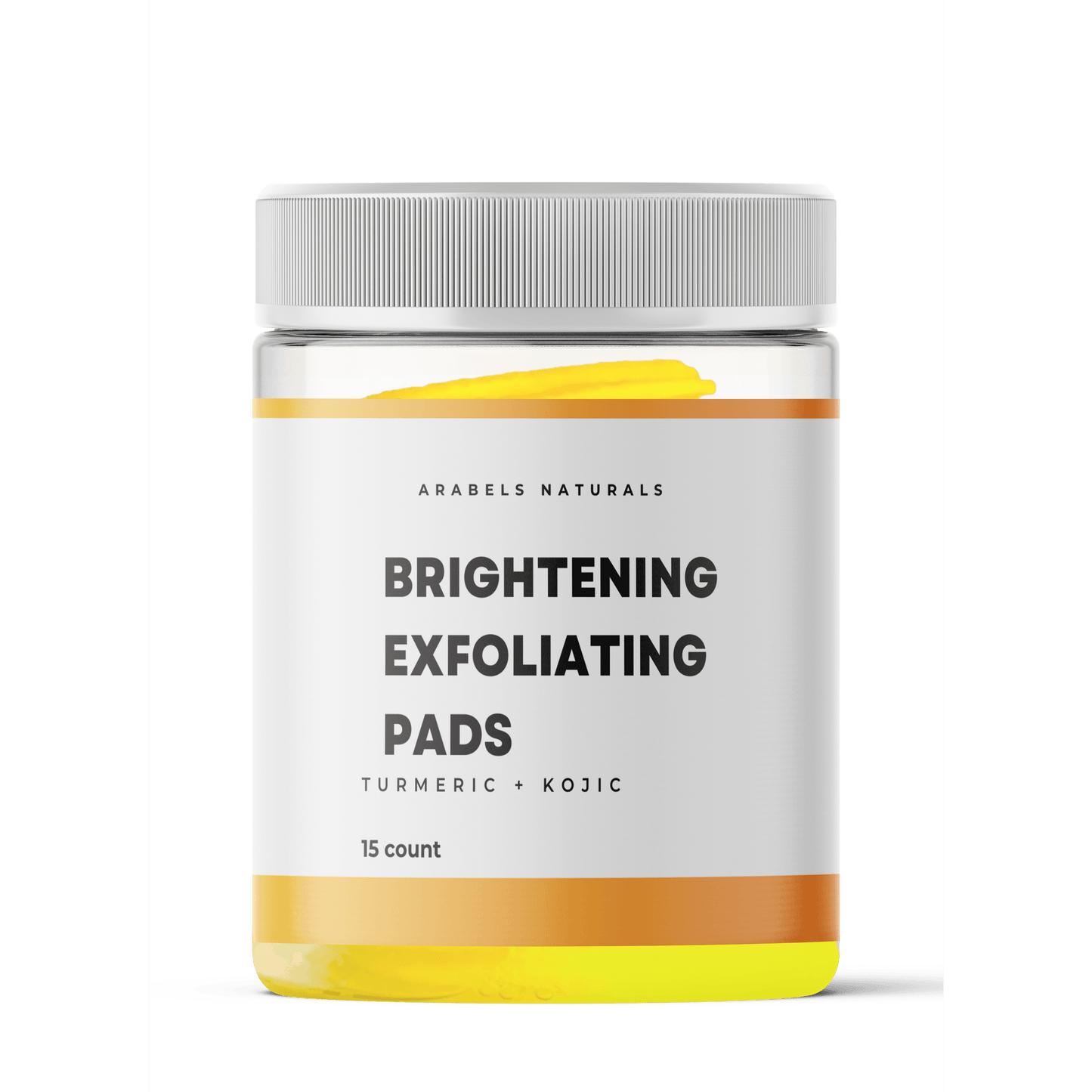Turmeric Exfoliating Pads - Turmeric & Kojic Acid Brightening Pads - Arabel's Naturals 