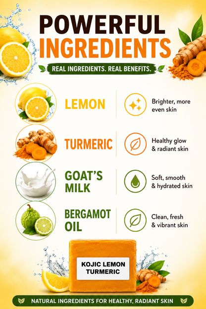 Turmeric Kojic Soap with Lemon