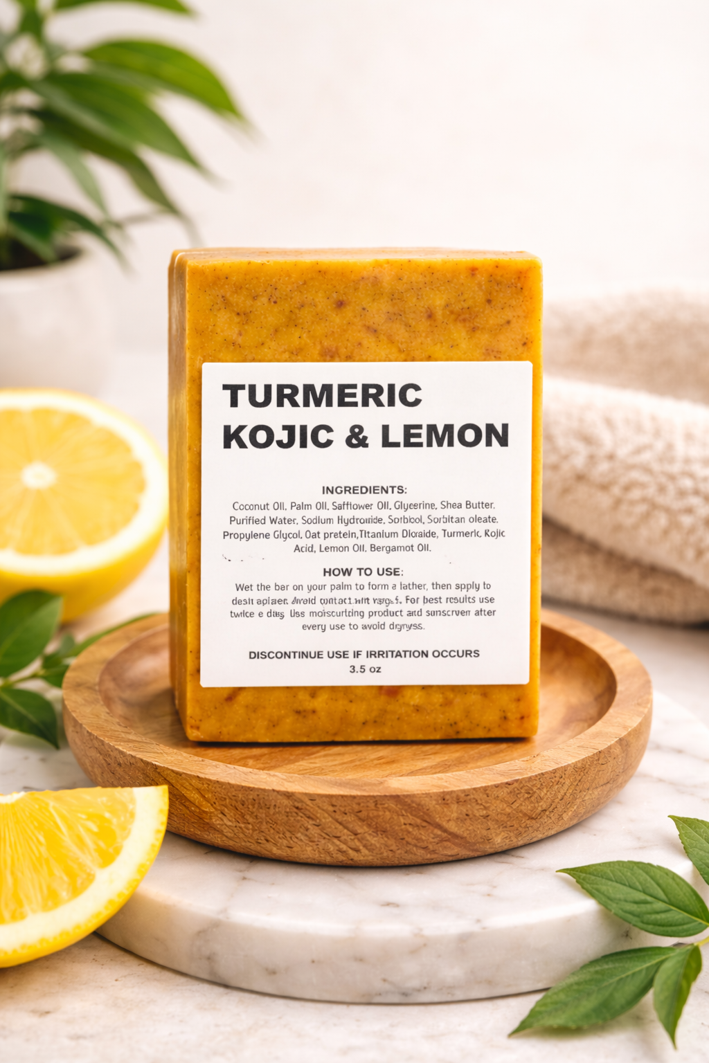 Turmeric Kojic Soap with Lemon