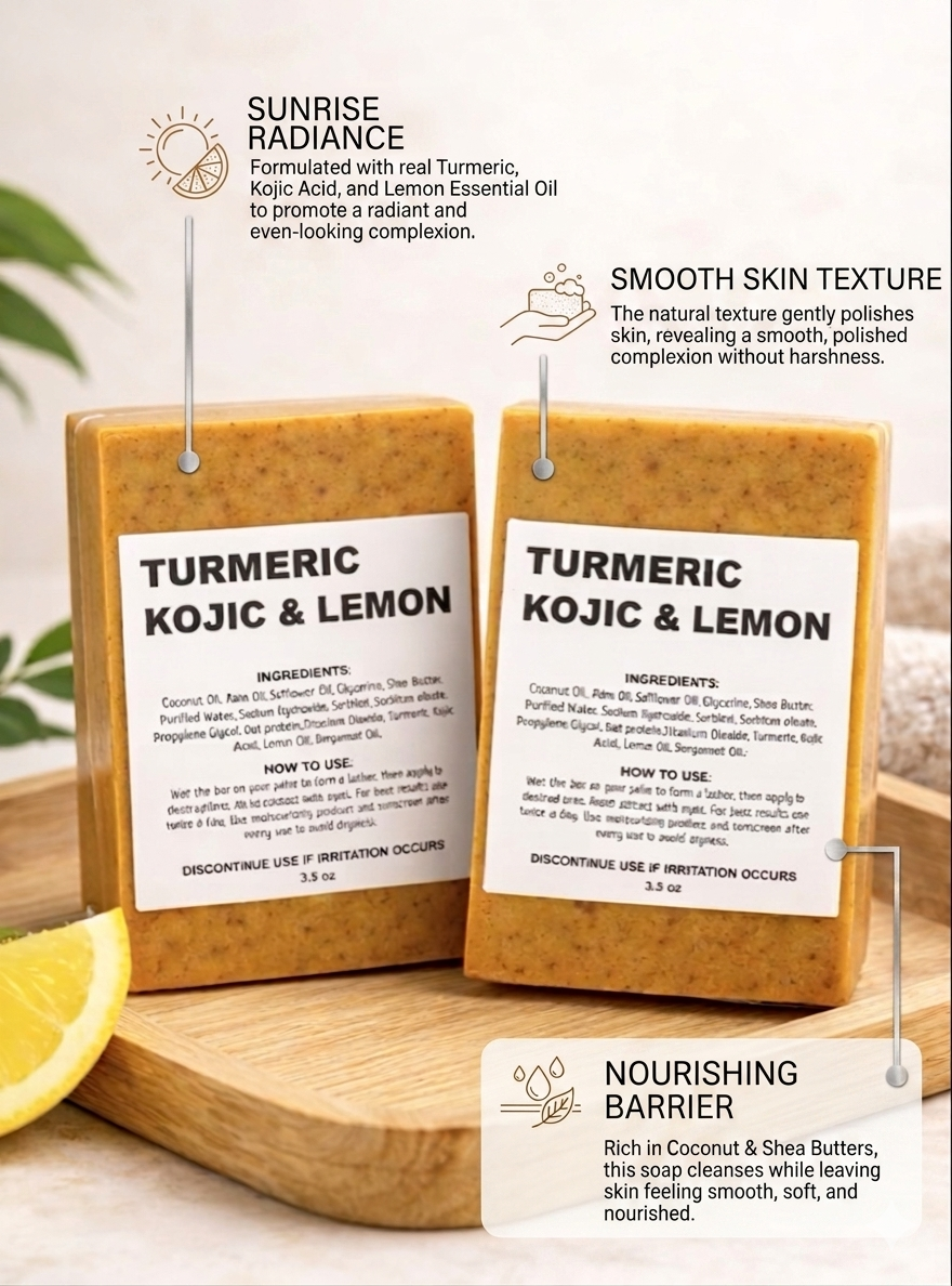 Turmeric Kojic Soap with Lemon