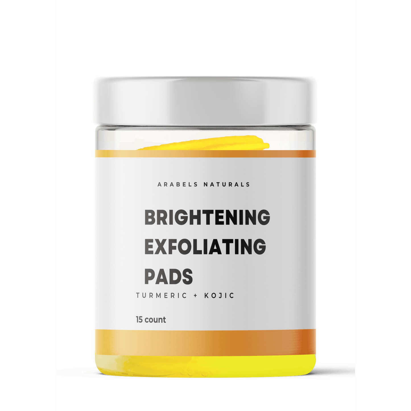 Turmeric Exfoliating Pads - Turmeric & Kojic Acid Brightening Pads - Arabel's Naturals 