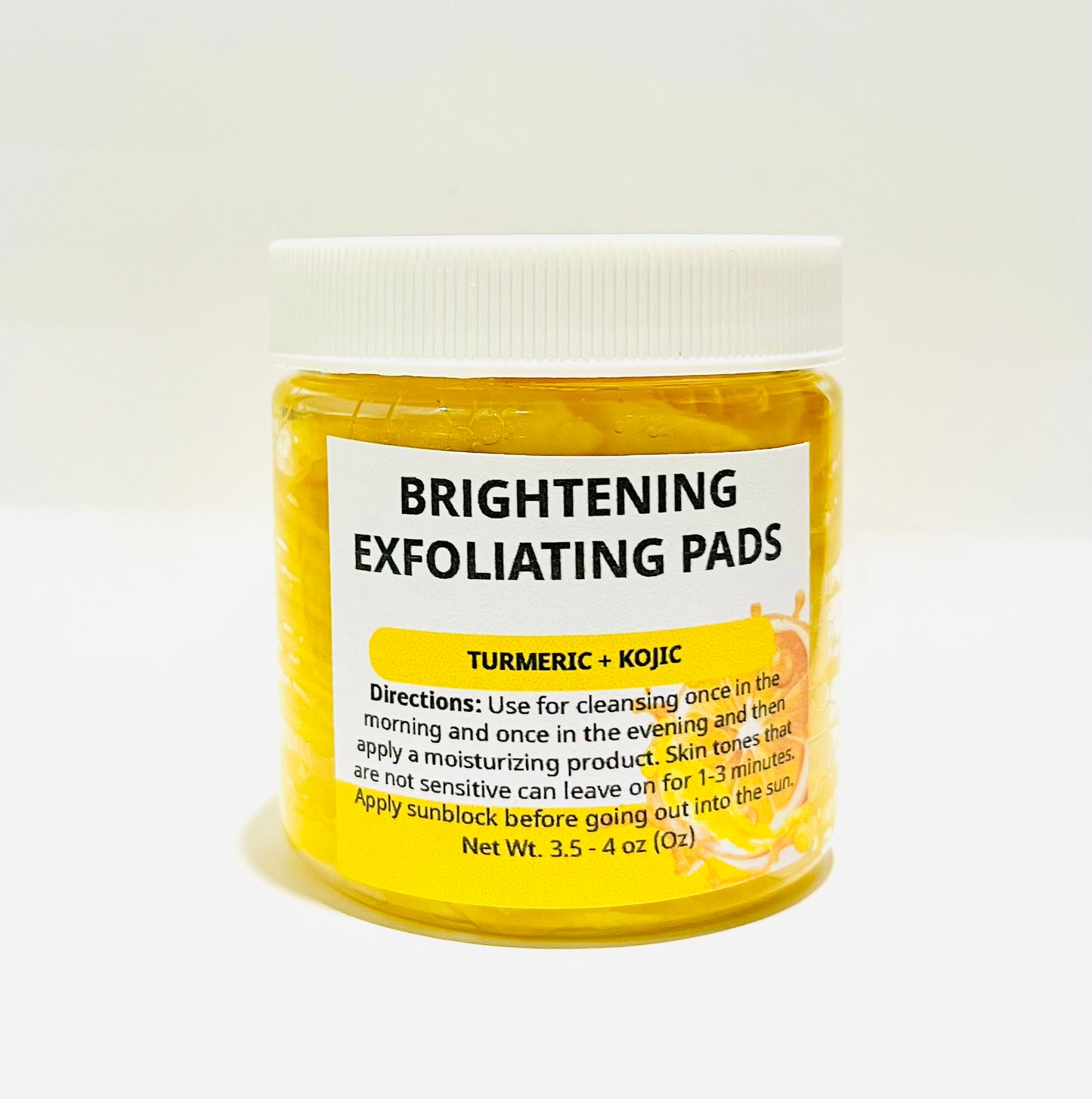 Turmeric Exfoliating Pads - Turmeric & Kojic Acid Brightening Pads 15 count