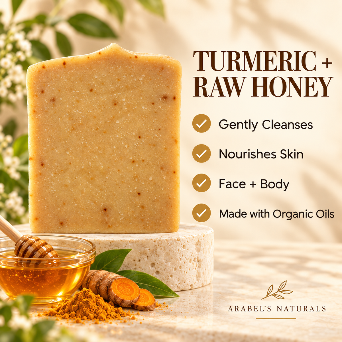 Turmeric + Raw Honey Brightening Soap