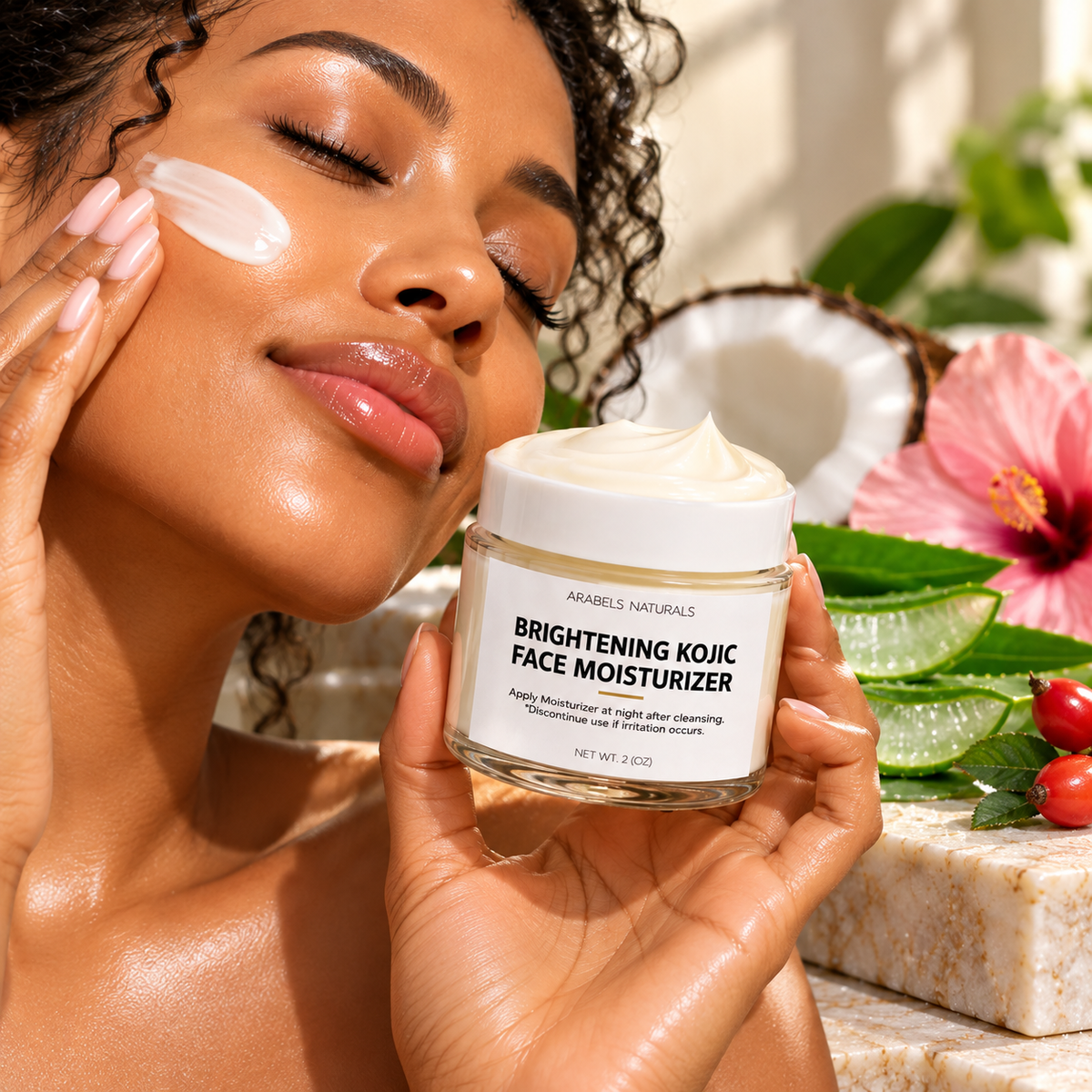Kojic Acid Brightening Face Moisturizer – Dark Spots & Uneven Skin Tone | 2 oz