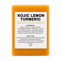 Kojic Lemon turmeric soap bar with lemon essential oil and organic turmeric from Arabels Naturals