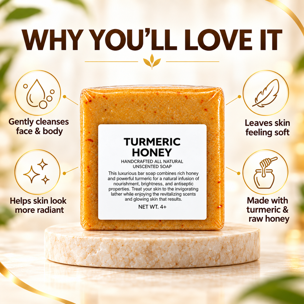 Turmeric + Raw Honey Brightening Soap