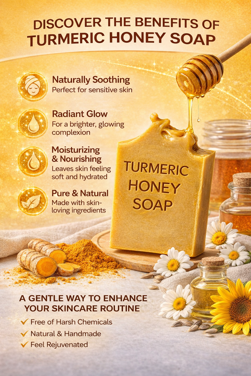 Turmeric + Raw Honey Brightening Soap