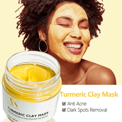 Natural Turmeric Clay Face Mask for Acne Prone Skin, Brighten Skin Mask (120g)
