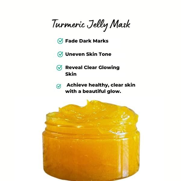 Turmeric Face Mask - Aloe Vera Facial Mask Improves Blemish, Hyperpigmentation, Scarring and Refining Pores Hydrating, Clarifying, Cleansing Skincare Mask, 8 oz - Arabel's Naturals 