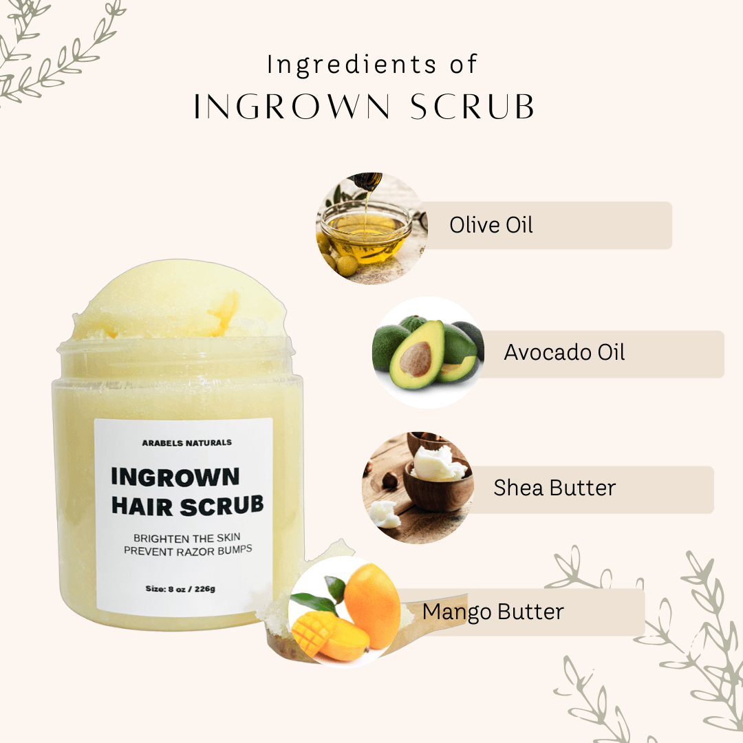 Ingrown Hair Exfoliating Scrub - Arabel's Naturals 