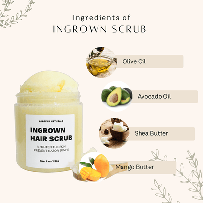 Ingrown Hair Exfoliating Scrub - Arabel's Naturals 