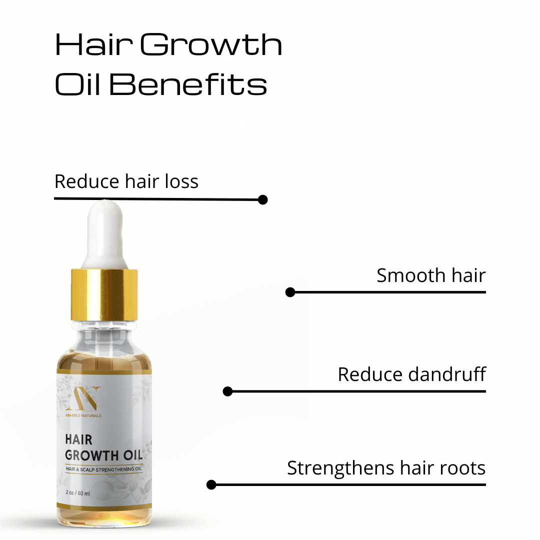 Hair Growth Oil 2 oz/ 60ml - Arabel's Naturals 